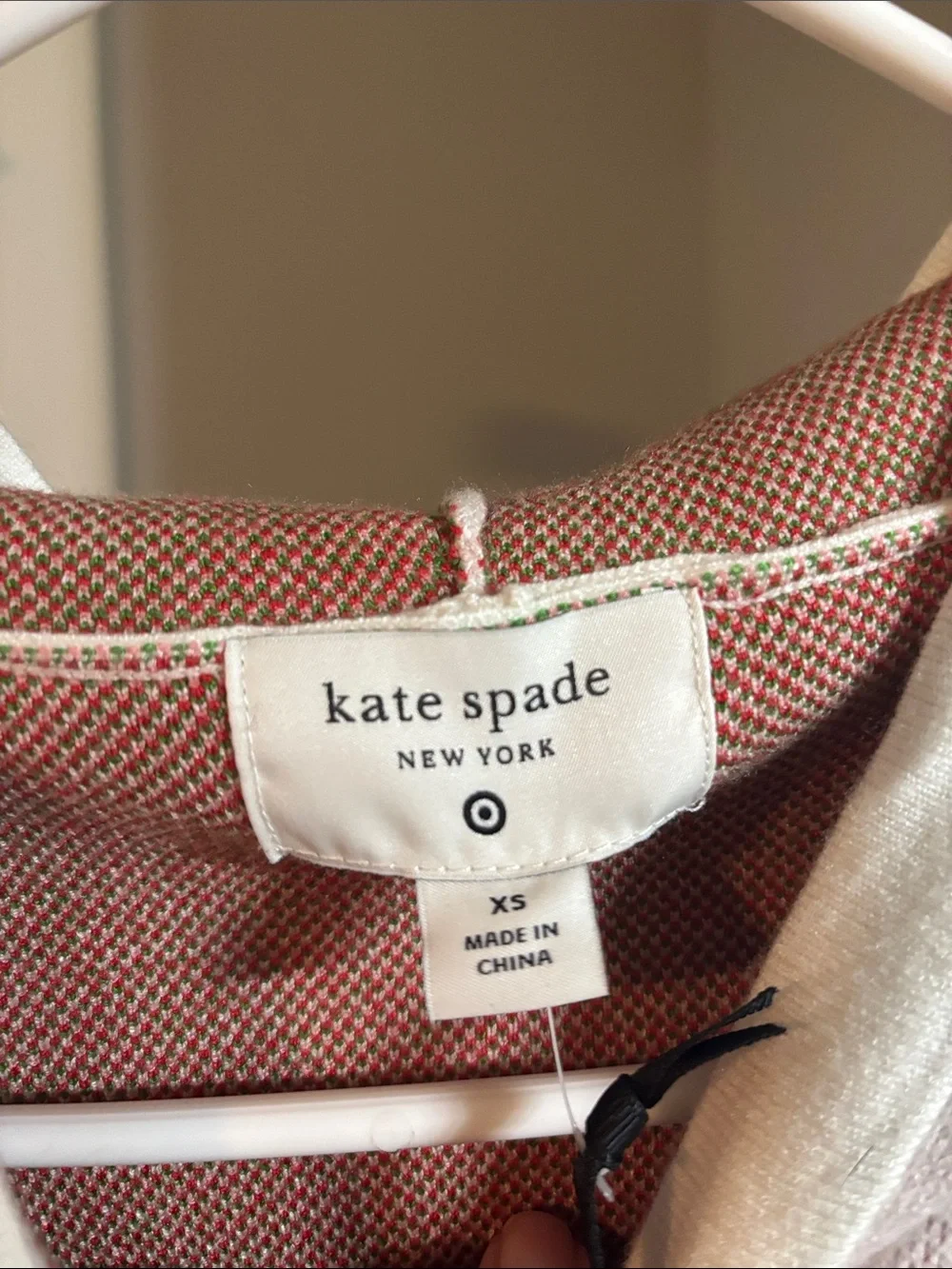 kate spade cream hoodie with red strawberry graphic and green leaves - Picture 3 of 4